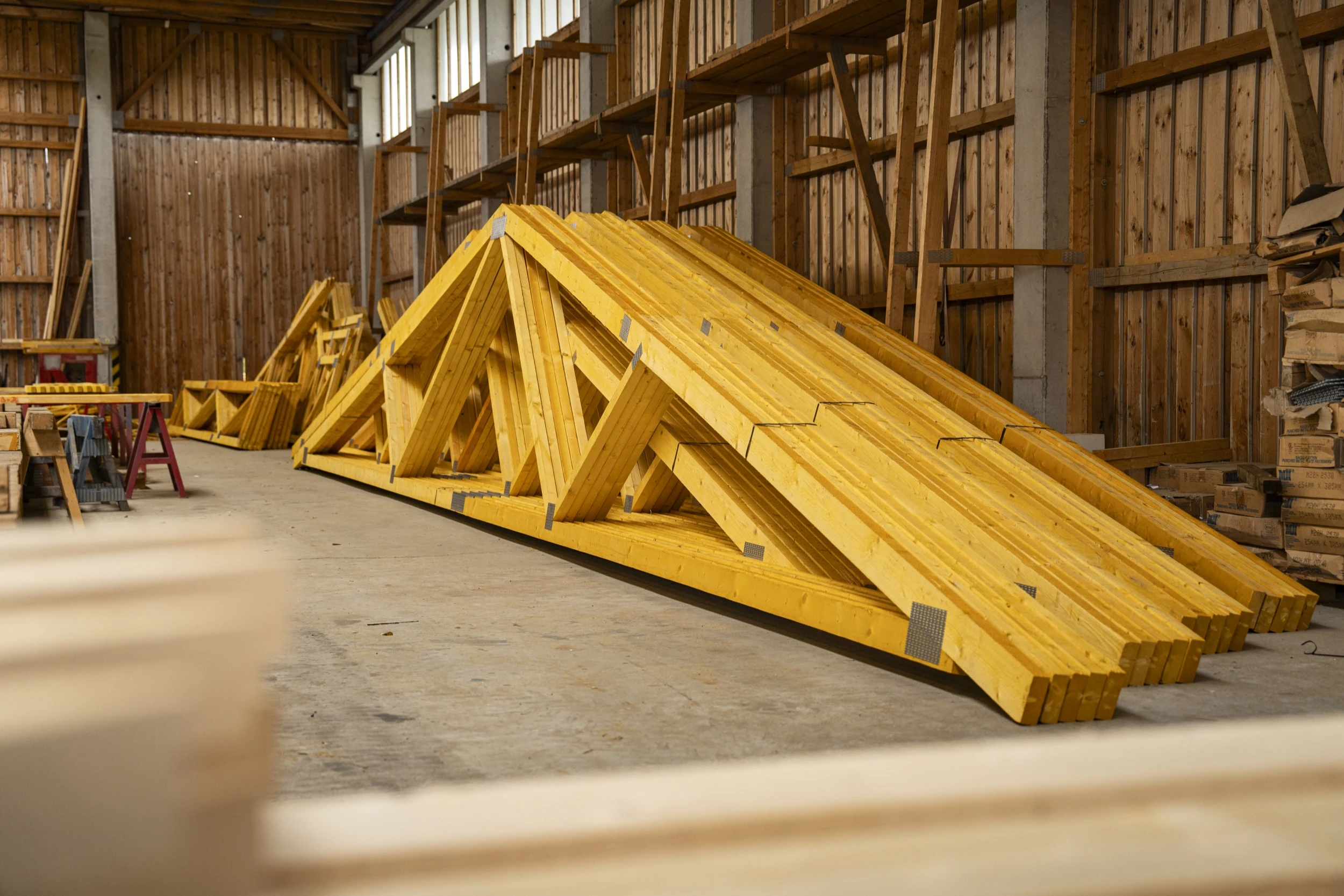 Připravené dřevěné vazníky K3 Construction